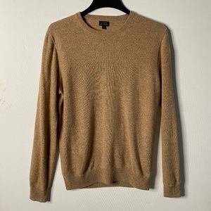 J. CREW Cashmere Crew Sweater – Golden Brown – M